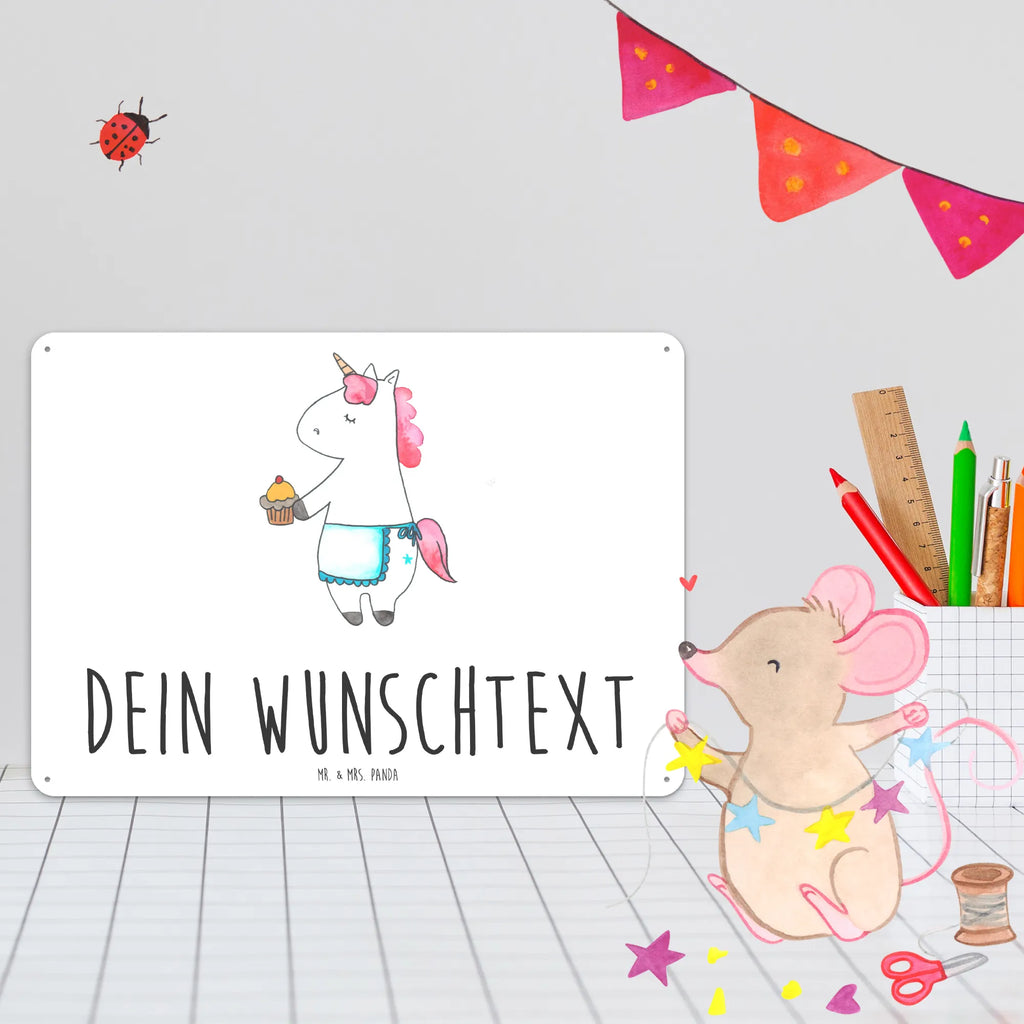 Personalisiertes Blechschild Einhorn Muffin Blechschild, Metallschild, Geschenk Schild, Schild, Magnet-Metall-Schild, Deko Schild, Wandschild, Wand-Dekoration, Türschild, Einhorn, Einhörner, Einhorn Deko, Unicorn, Geburtstag, Backen, Muffin, Kekse, Geburtstagsgrüße, Glückwünsche, Liebesgrüße, Grüße