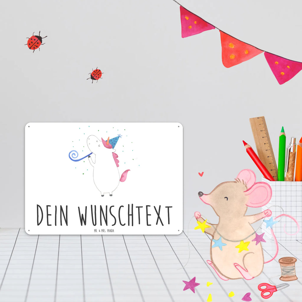 Personalisiertes Blechschild Einhorn Party Blechschild, Metallschild, Geschenk Schild, Schild, Magnet-Metall-Schild, Deko Schild, Wandschild, Wand-Dekoration, Türschild, Einhorn, Einhörner, Einhorn Deko, Pegasus, Unicorn, Glitzer, Konfetti, Party, Geburtstag, Feier, Fest, Alkohol, Disco, Club