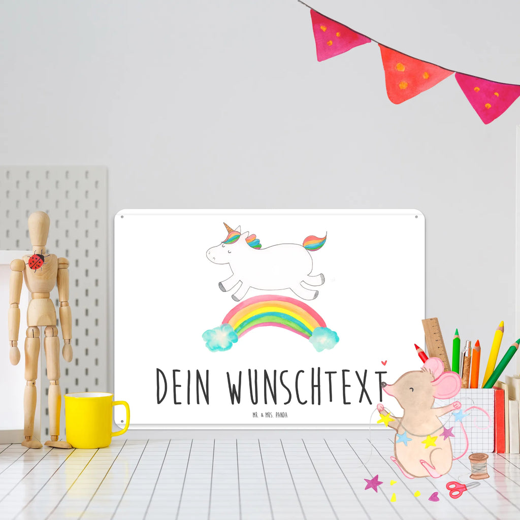 Personalisiertes Blechschild Einhorn Regenbogen Blechschild, Metallschild, Geschenk Schild, Schild, Magnet-Metall-Schild, Deko Schild, Wandschild, Wand-Dekoration, Türschild, Einhorn, Einhörner, Einhorn Deko, Pegasus, Unicorn, Regenbogen, Glitzer, Einhornpower, Erwachsenwerden, Einhornautobahn