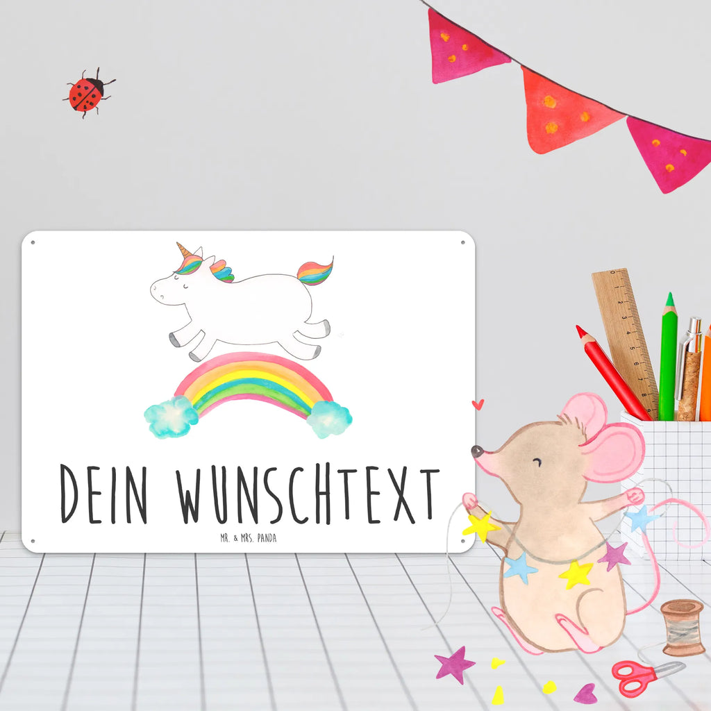 Personalisiertes Blechschild Einhorn Regenbogen Blechschild, Metallschild, Geschenk Schild, Schild, Magnet-Metall-Schild, Deko Schild, Wandschild, Wand-Dekoration, Türschild, Einhorn, Einhörner, Einhorn Deko, Pegasus, Unicorn, Regenbogen, Glitzer, Einhornpower, Erwachsenwerden, Einhornautobahn