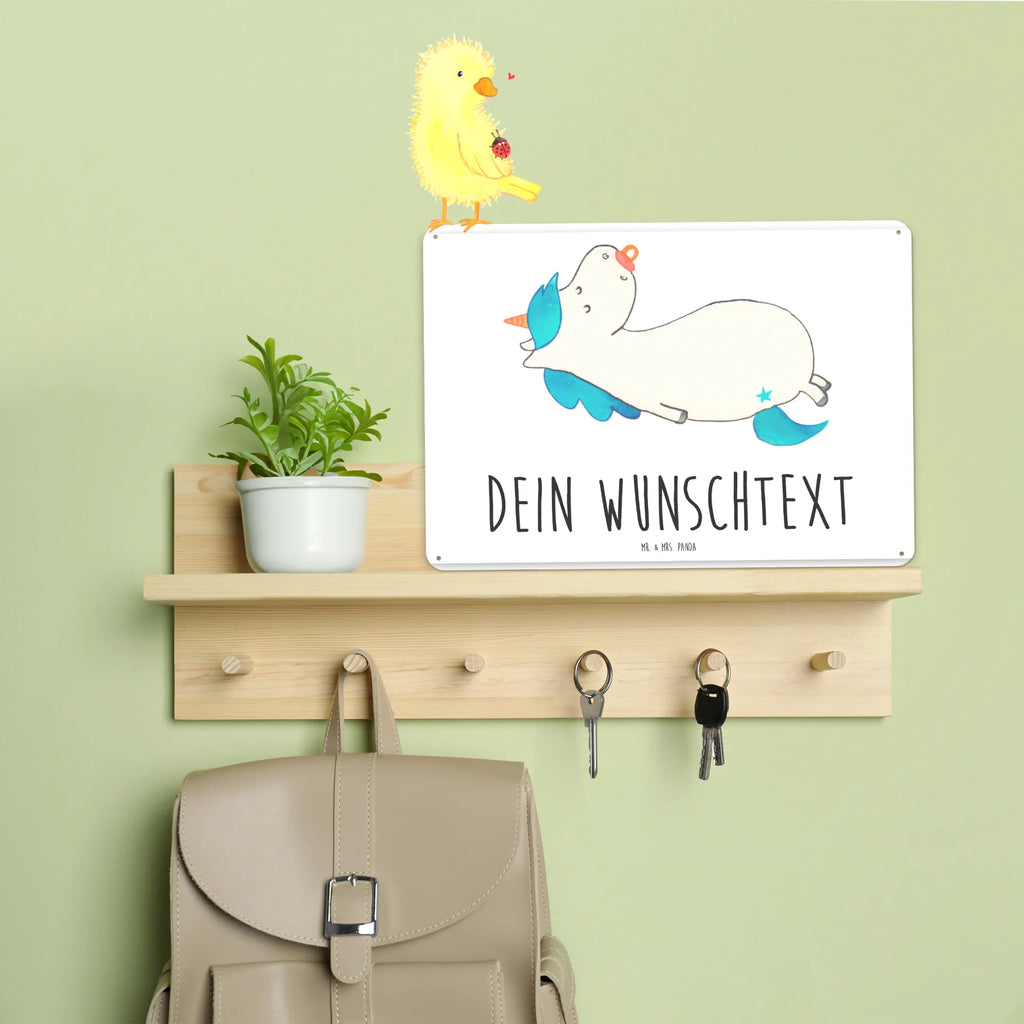 Personalisiertes Blechschild Einhorn Schnuller Blechschild, Metallschild, Geschenk Schild, Schild, Magnet-Metall-Schild, Deko Schild, Wandschild, Wand-Dekoration, Türschild, Einhorn, Einhörner, Einhorn Deko, Pegasus, Unicorn, Baby, Kleinkind, Geburt, Geburtstag, Säugling, Schnuller, Geschenk Geburt, Mutter, Mama