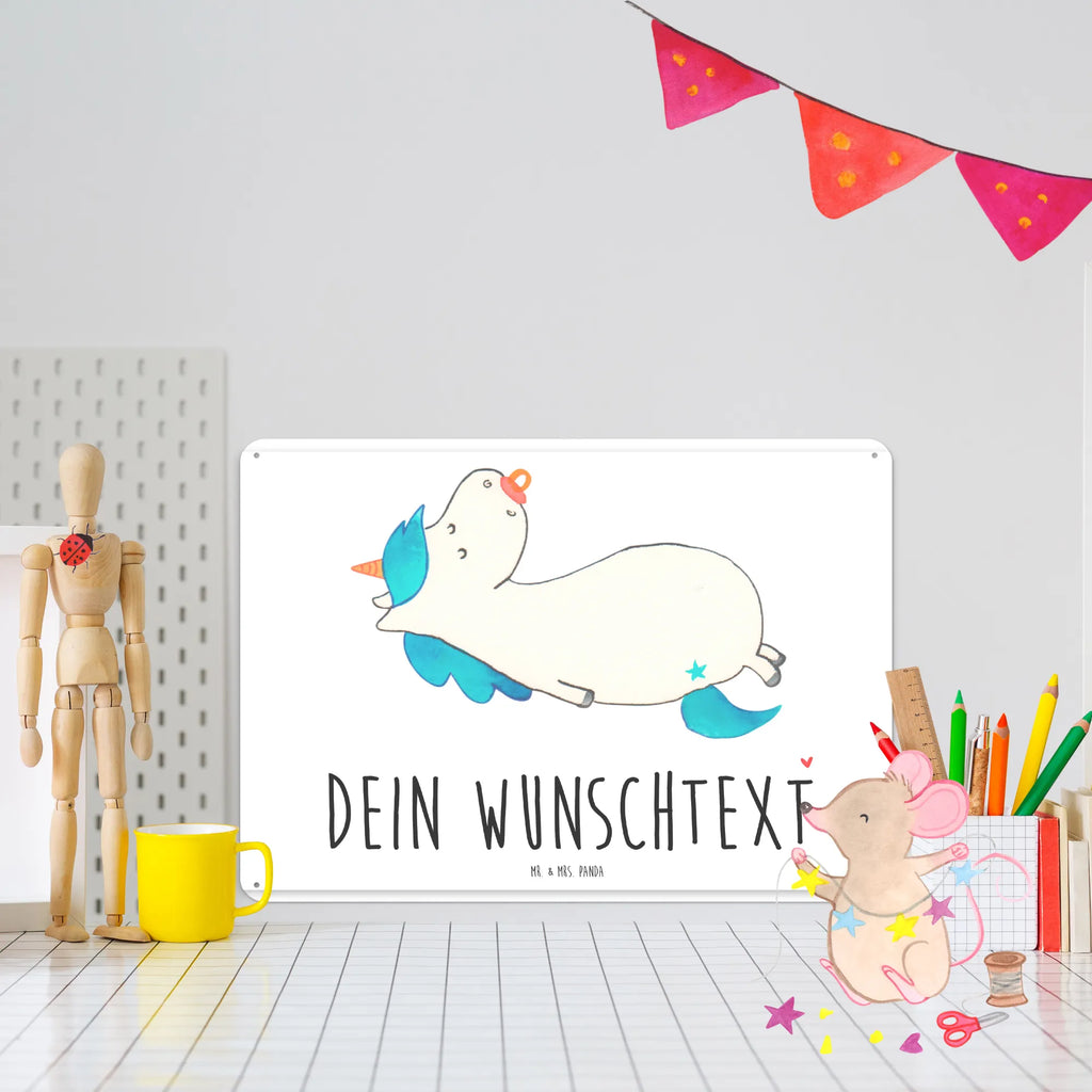 Personalisiertes Blechschild Einhorn Schnuller Blechschild, Metallschild, Geschenk Schild, Schild, Magnet-Metall-Schild, Deko Schild, Wandschild, Wand-Dekoration, Türschild, Einhorn, Einhörner, Einhorn Deko, Pegasus, Unicorn, Baby, Kleinkind, Geburt, Geburtstag, Säugling, Schnuller, Geschenk Geburt, Mutter, Mama