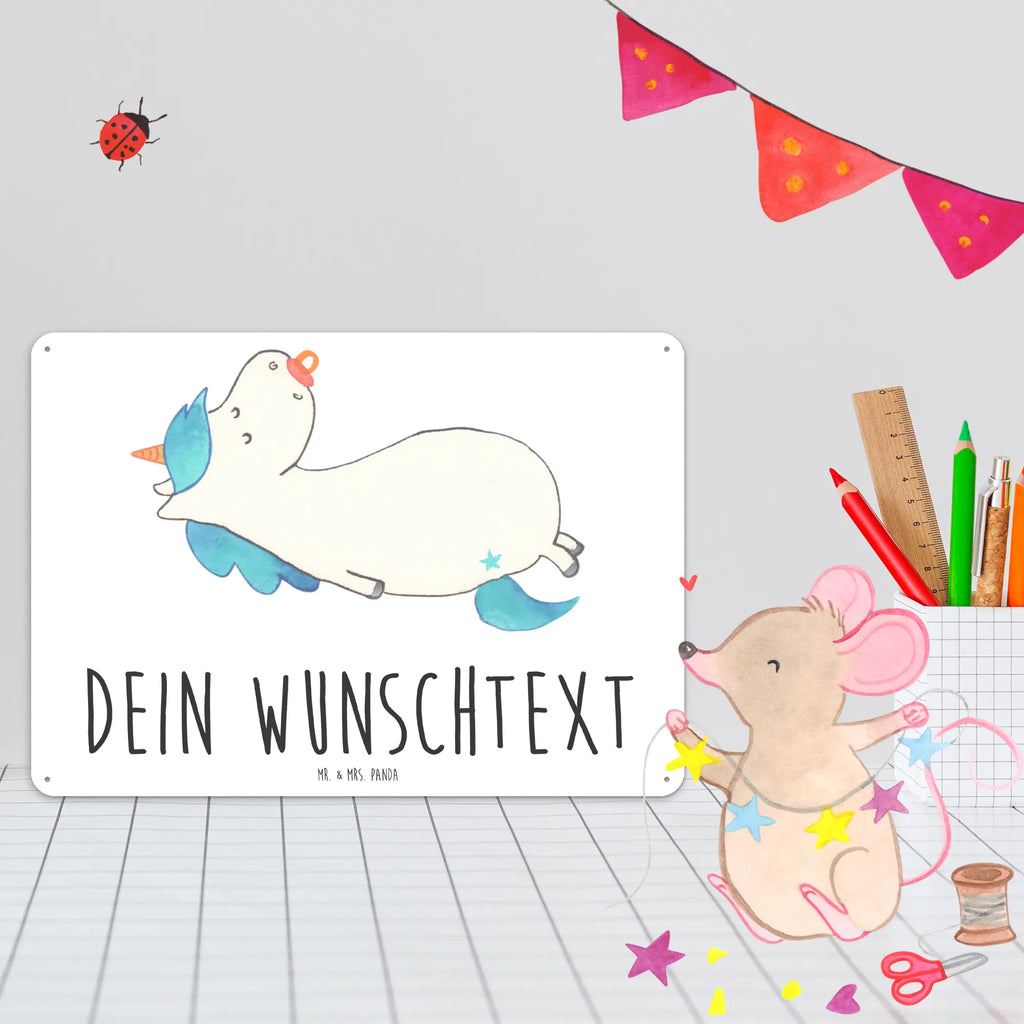 Personalisiertes Blechschild Einhorn Schnuller Blechschild, Metallschild, Geschenk Schild, Schild, Magnet-Metall-Schild, Deko Schild, Wandschild, Wand-Dekoration, Türschild, Einhorn, Einhörner, Einhorn Deko, Pegasus, Unicorn, Baby, Kleinkind, Geburt, Geburtstag, Säugling, Schnuller, Geschenk Geburt, Mutter, Mama