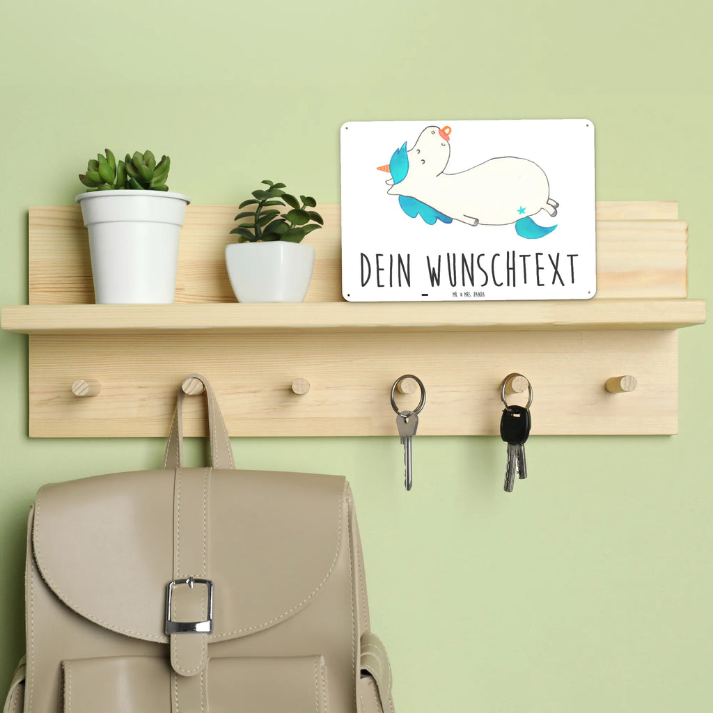 Personalisiertes Blechschild Einhorn Schnuller Blechschild, Metallschild, Geschenk Schild, Schild, Magnet-Metall-Schild, Deko Schild, Wandschild, Wand-Dekoration, Türschild, Einhorn, Einhörner, Einhorn Deko, Pegasus, Unicorn, Baby, Kleinkind, Geburt, Geburtstag, Säugling, Schnuller, Geschenk Geburt, Mutter, Mama