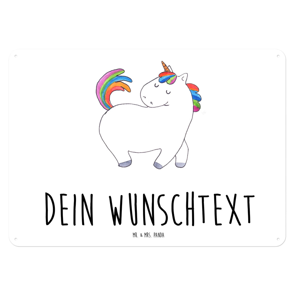 Personalisiertes Blechschild Einhorn stolzierend Blechschild, Metallschild, Geschenk Schild, Schild, Magnet-Metall-Schild, Deko Schild, Wandschild, Wand-Dekoration, Türschild, Einhorn, Einhörner, Einhorn Deko, Pegasus, Unicorn, stolz, anders, bunt, Pferd, Reiter, Reiten, Freundin, Geschenk