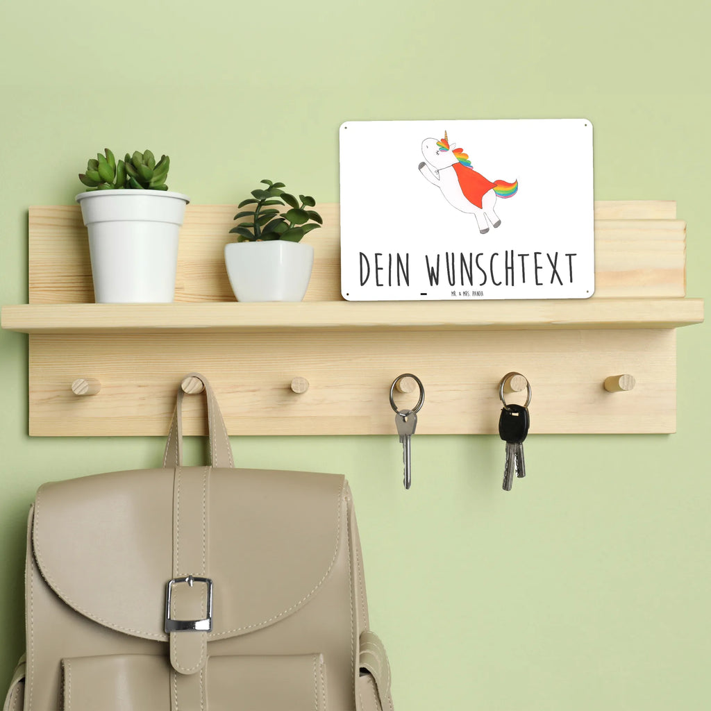 Personalisiertes Blechschild Einhorn Super Blechschild, Metallschild, Geschenk Schild, Schild, Magnet-Metall-Schild, Deko Schild, Wandschild, Wand-Dekoration, Türschild, Einhorn, Einhörner, Einhorn Deko, Pegasus, Unicorn, Traummann, Superheld, Held, Freundin, Geschenk, Girl, Mädchen