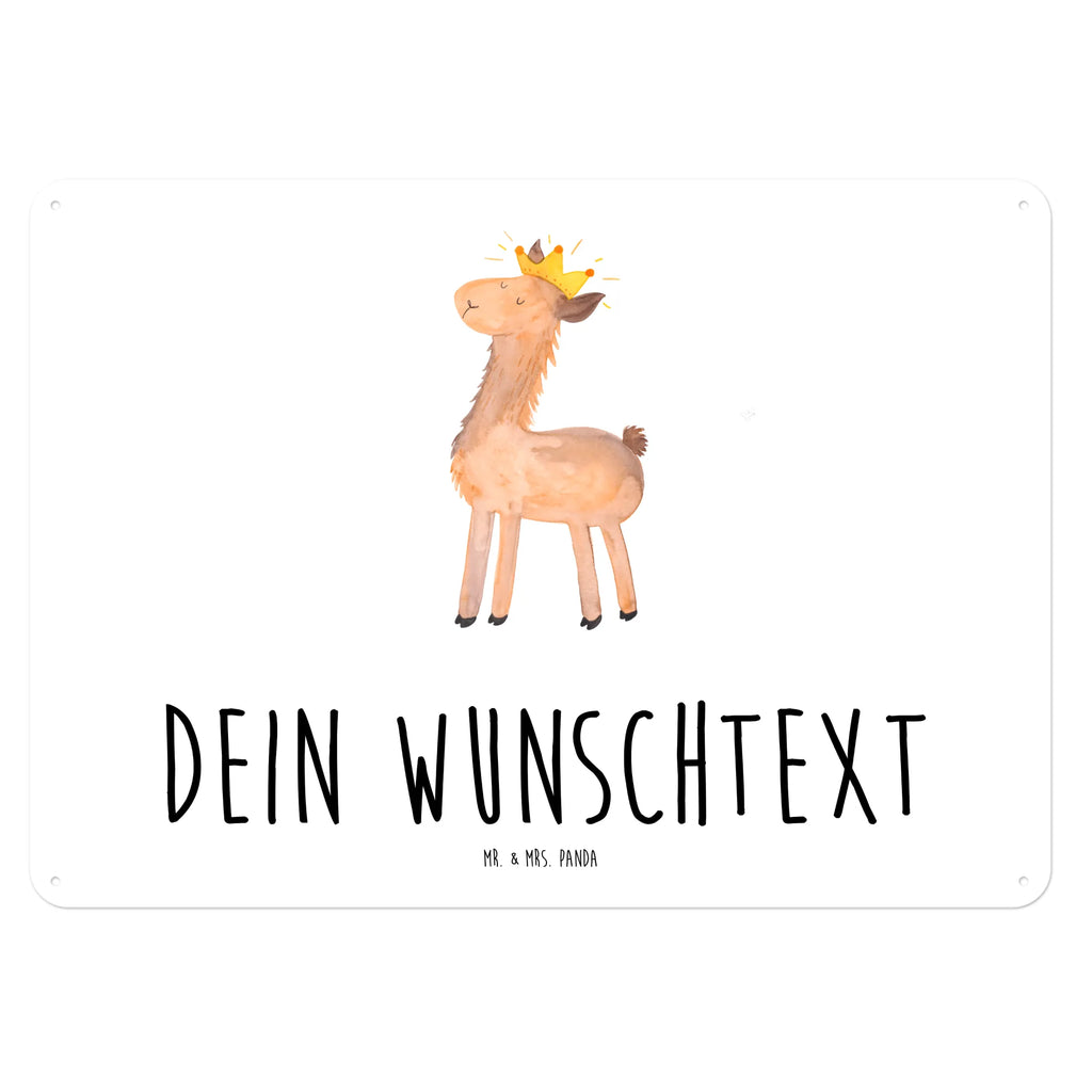 Personalisiertes Blechschild Lama König Blechschild, Metallschild, Geschenk Schild, Schild, Magnet-Metall-Schild, Deko Schild, Wandschild, Wand-Dekoration, Türschild, Lama, Alpaka, Lamas, König, Königin, Freundin, Mama, Papa, Büro Kollege, Kollegin, Chef, Vorgesetzter, Abi, Abitur