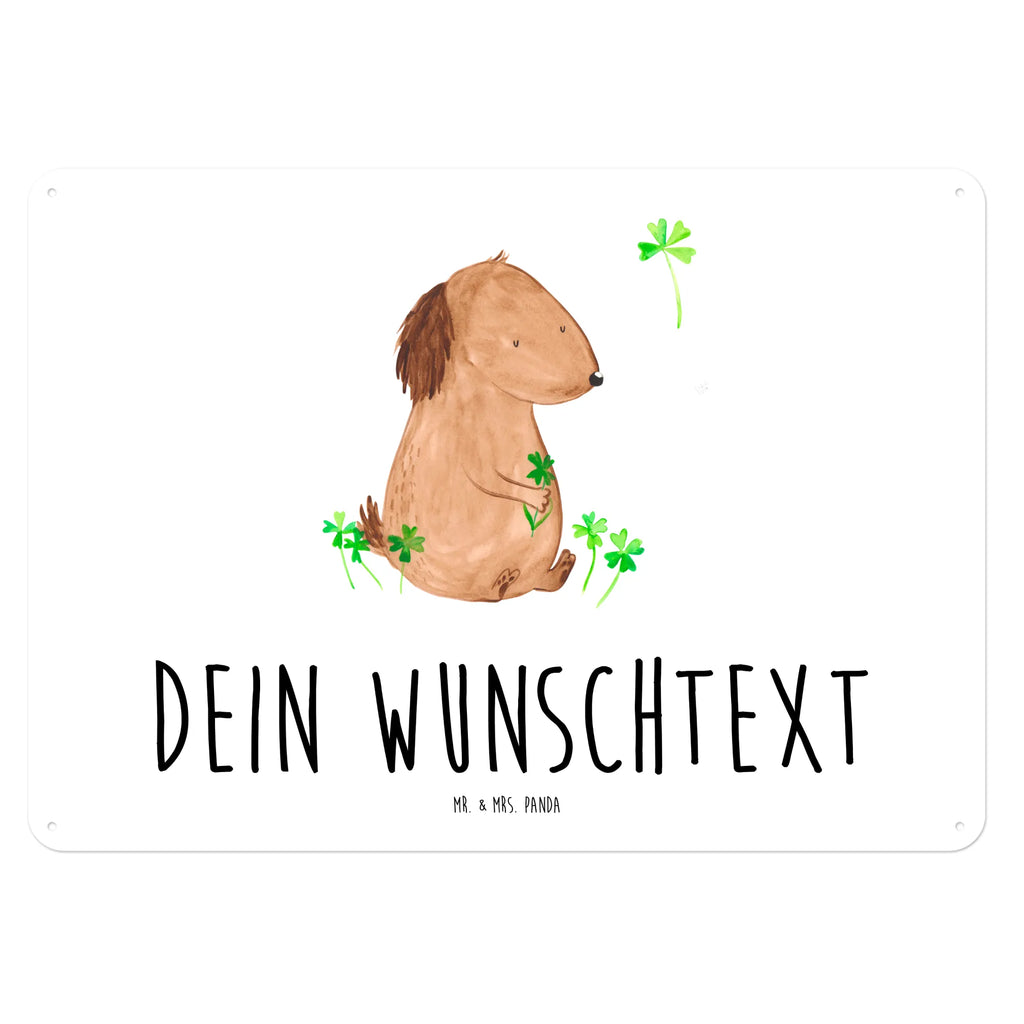 Personalisiertes Blechschild Hund Kleeblatt Blechschild, Metallschild, Geschenk Schild, Schild, Magnet-Metall-Schild, Deko Schild, Wandschild, Wand-Dekoration, Türschild, Hund, Hundemotiv, Haustier, Hunderasse, Tierliebhaber, Hundebesitzer, Sprüche, Kleeblatt, Glück, Tagträume, Motivation, Neuanfang, Geschenk, Glücksbringer, Selbstliebe, Achtsamkeit