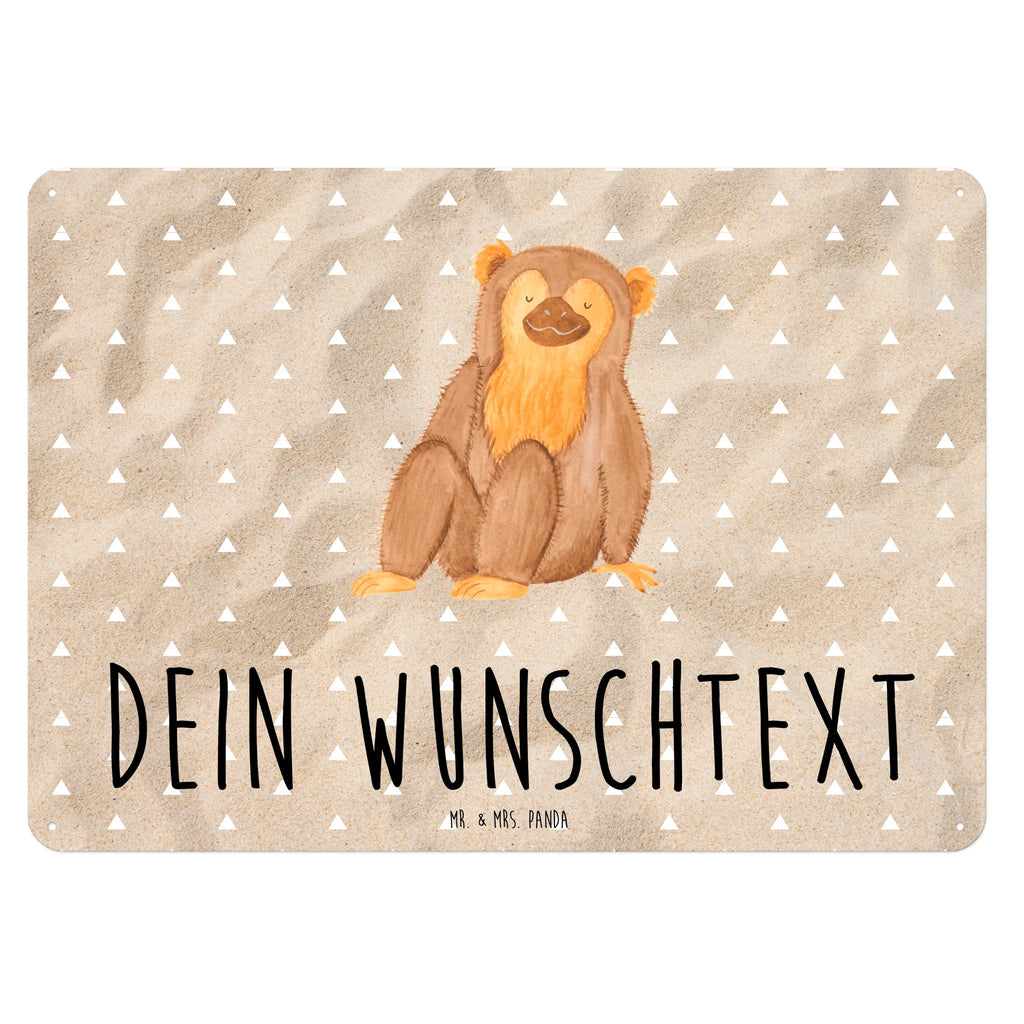 Personalisiertes Blechschild Affe Blechschild, Metallschild, Geschenk Schild, Schild, Magnet-Metall-Schild, Deko Schild, Wandschild, Wand-Dekoration, Türschild, Afrika, Wildtiere, Affe, Äffchen, Affen, Selbstliebe, Respekt, Motivation, Selbstachtung, Liebe, Selbstbewusstsein, Selfcare