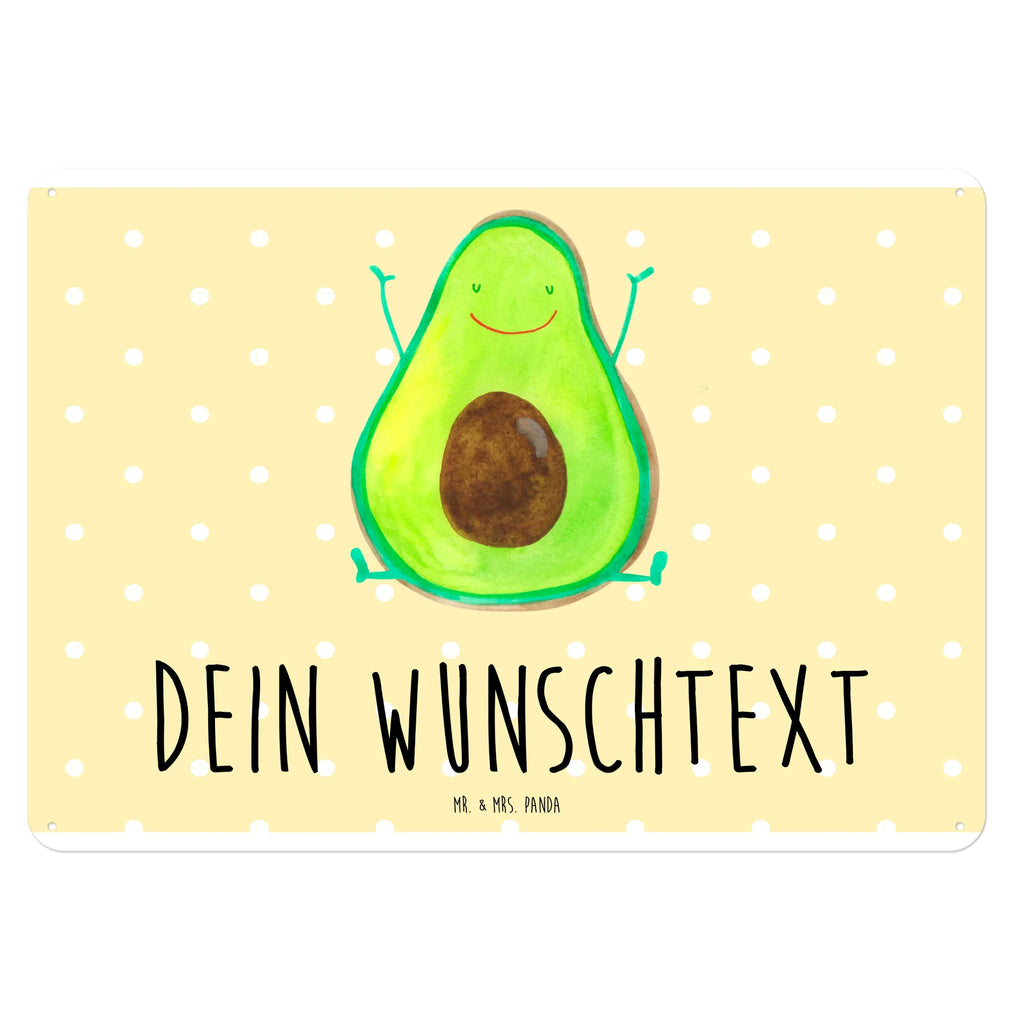 Personalisiertes Blechschild Avocado Happy Blechschild, Metallschild, Geschenk Schild, Schild, Magnet-Metall-Schild, Deko Schild, Wandschild, Wand-Dekoration, Türschild, Avocado, Veggie, Vegan, Gesund, Chaos