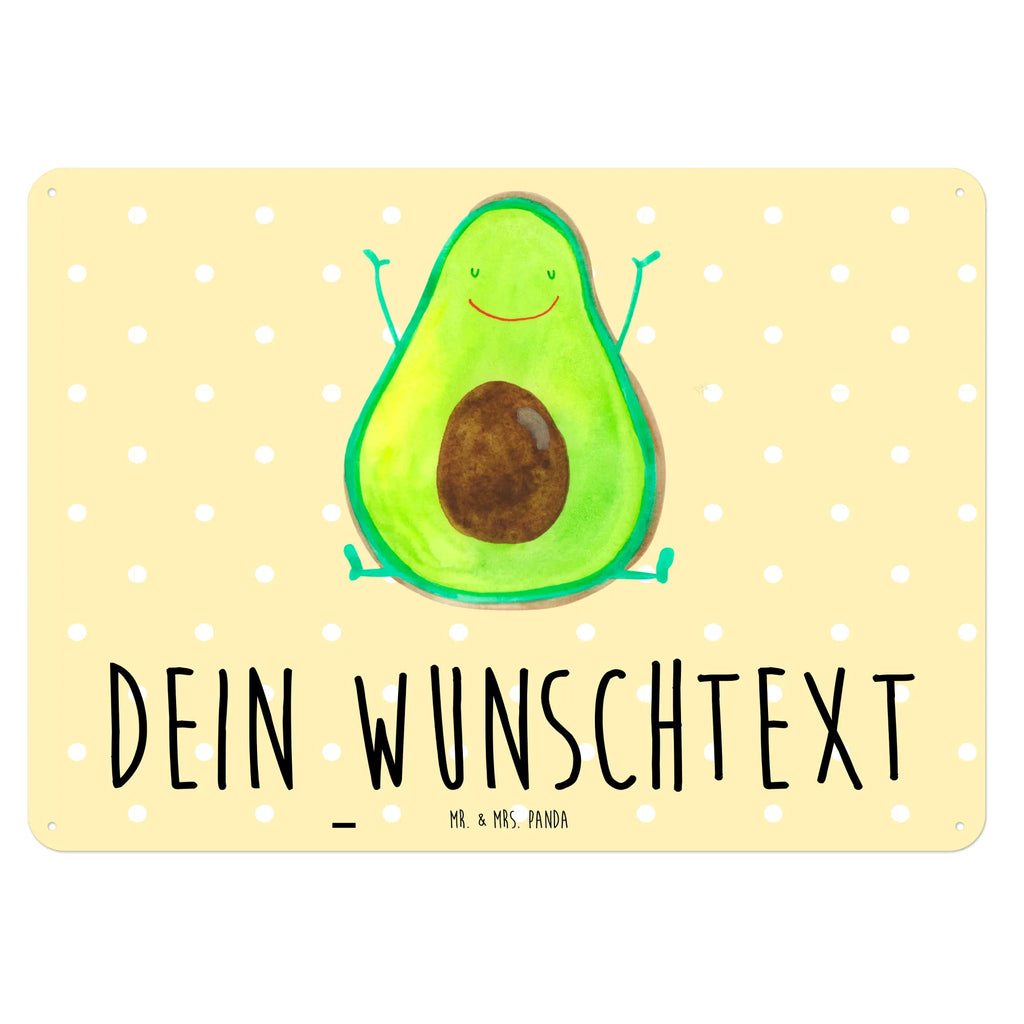 Personalisiertes Blechschild Avocado Happy Blechschild, Metallschild, Geschenk Schild, Schild, Magnet-Metall-Schild, Deko Schild, Wandschild, Wand-Dekoration, Türschild, Avocado, Veggie, Vegan, Gesund, Chaos