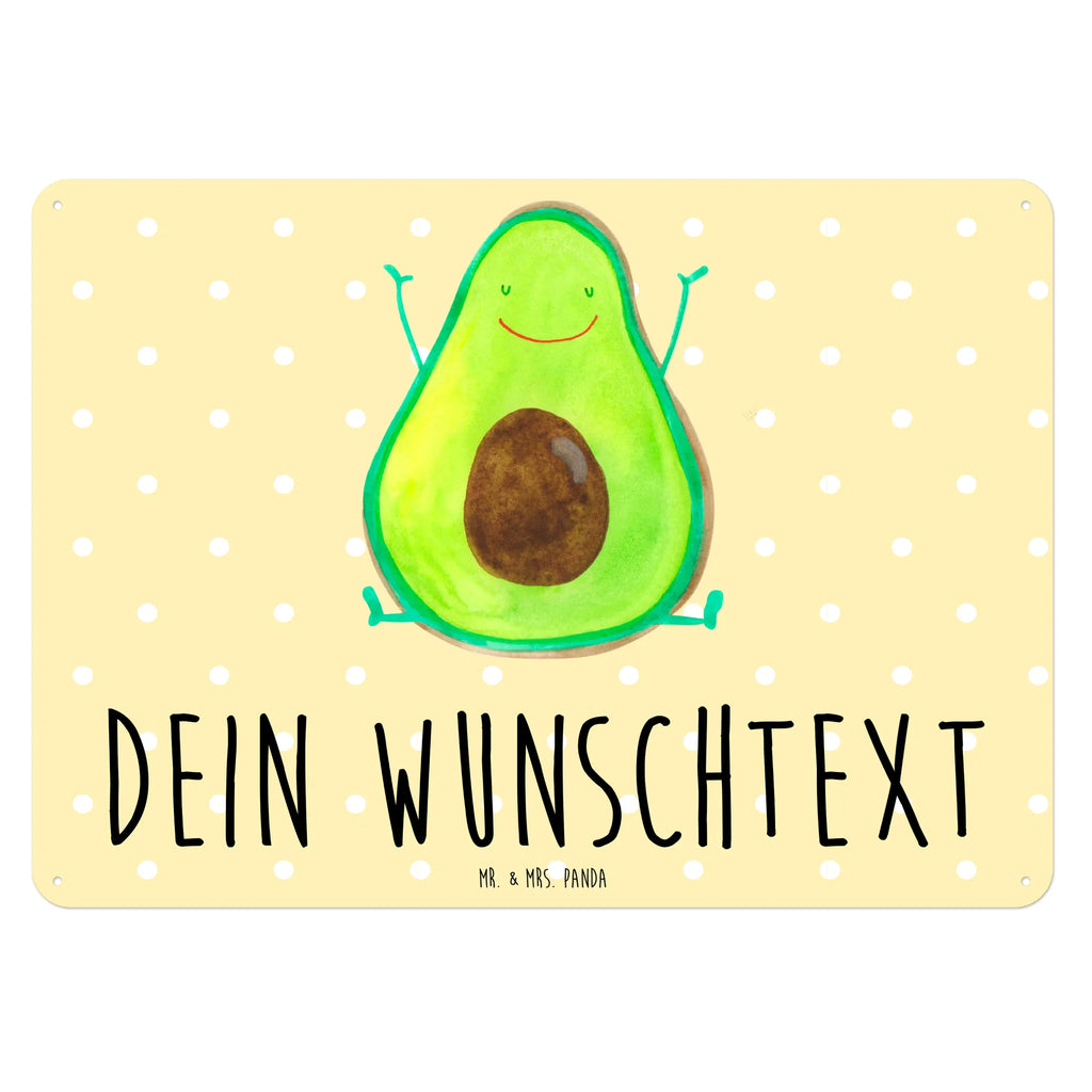 Personalisiertes Blechschild Avocado Happy Blechschild, Metallschild, Geschenk Schild, Schild, Magnet-Metall-Schild, Deko Schild, Wandschild, Wand-Dekoration, Türschild, Avocado, Veggie, Vegan, Gesund, Chaos