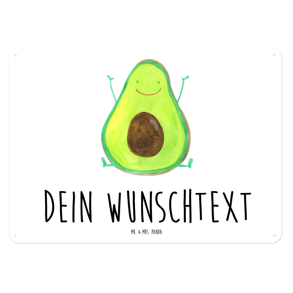 Personalisiertes Blechschild Avocado Happy Blechschild, Metallschild, Geschenk Schild, Schild, Magnet-Metall-Schild, Deko Schild, Wandschild, Wand-Dekoration, Türschild, Avocado, Veggie, Vegan, Gesund, Chaos