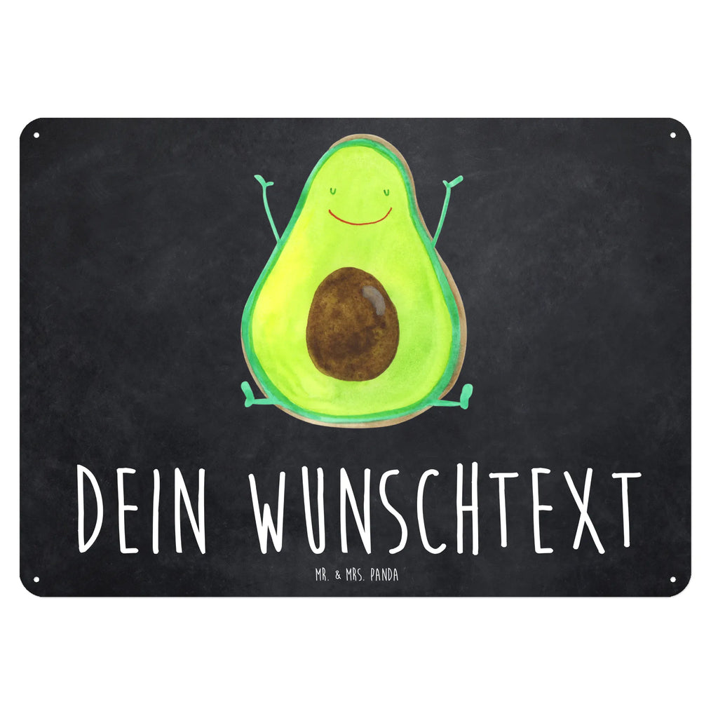 Personalisiertes Blechschild Avocado Happy Blechschild, Metallschild, Geschenk Schild, Schild, Magnet-Metall-Schild, Deko Schild, Wandschild, Wand-Dekoration, Türschild, Avocado, Veggie, Vegan, Gesund, Chaos