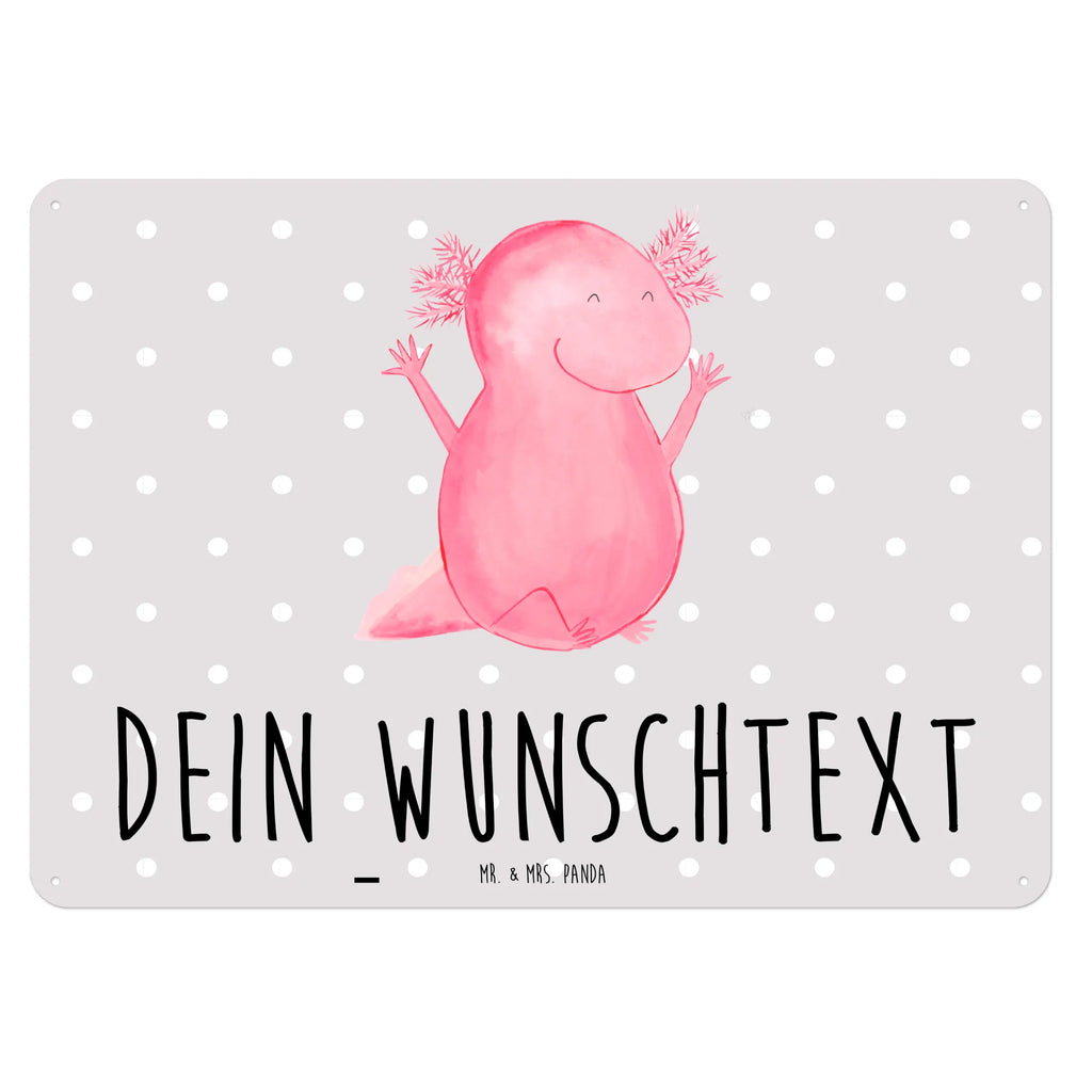 Personalisiertes Blechschild Axolotl Hurra Blechschild, Metallschild, Geschenk Schild, Schild, Magnet-Metall-Schild, Deko Schild, Wandschild, Wand-Dekoration, Türschild, Axolotl, Molch, Axolot, Schwanzlurch, Lurch, Lurche, fröhlich, Spaß, Freude, Motivation, Zufriedenheit