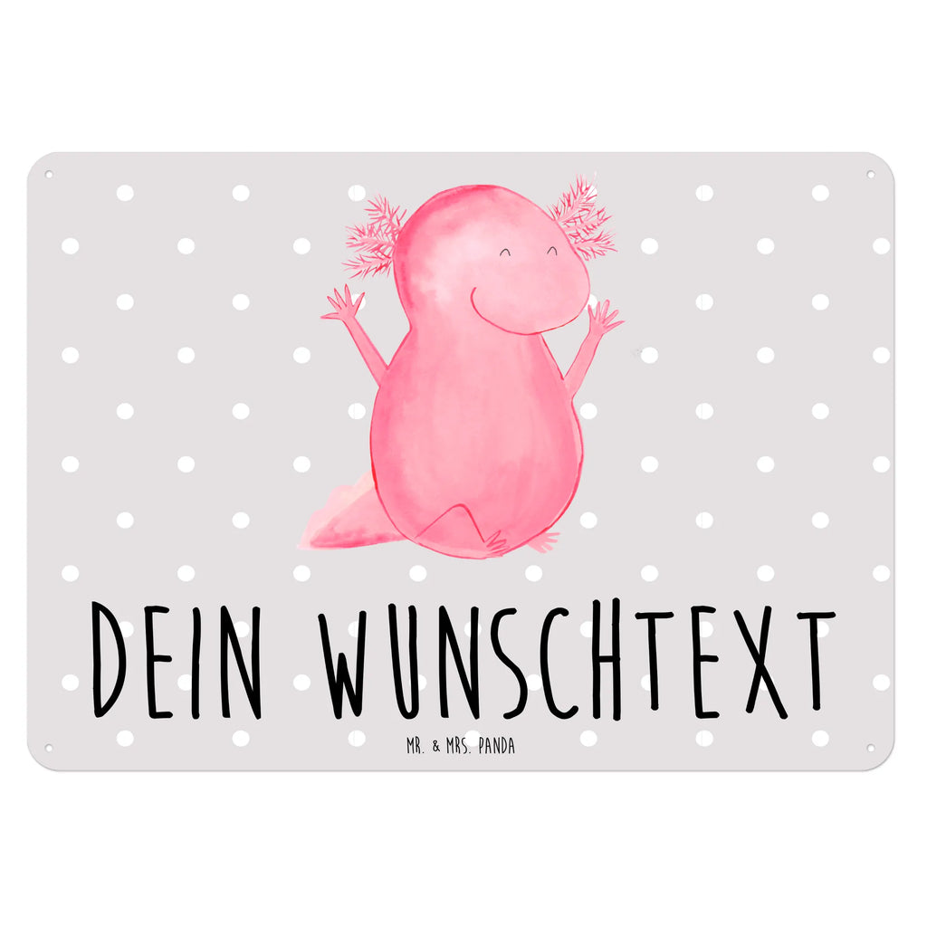 Personalisiertes Blechschild Axolotl Hurra Blechschild, Metallschild, Geschenk Schild, Schild, Magnet-Metall-Schild, Deko Schild, Wandschild, Wand-Dekoration, Türschild, Axolotl, Molch, Axolot, Schwanzlurch, Lurch, Lurche, fröhlich, Spaß, Freude, Motivation, Zufriedenheit