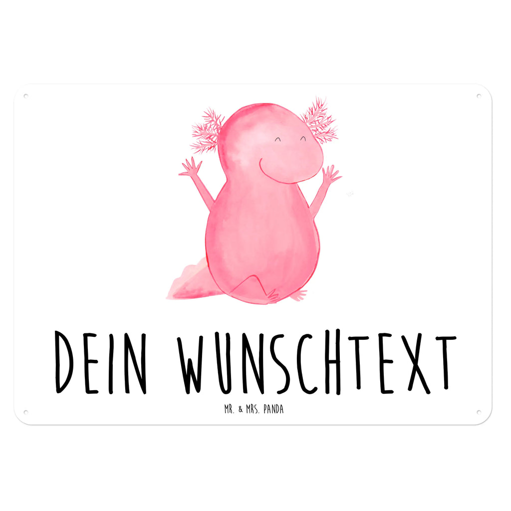 Personalisiertes Blechschild Axolotl Hurra Blechschild, Metallschild, Geschenk Schild, Schild, Magnet-Metall-Schild, Deko Schild, Wandschild, Wand-Dekoration, Türschild, Axolotl, Molch, Axolot, Schwanzlurch, Lurch, Lurche, fröhlich, Spaß, Freude, Motivation, Zufriedenheit