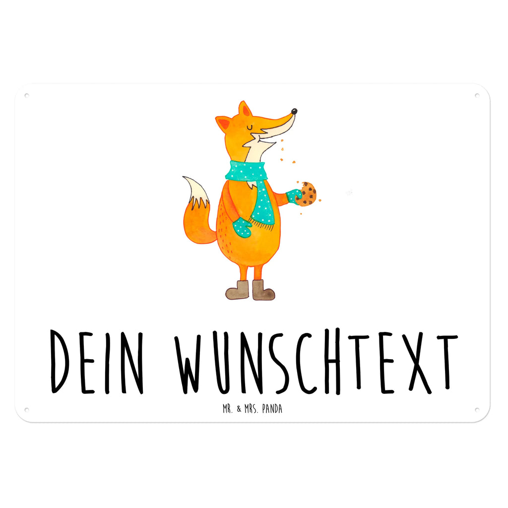 Personalisiertes Blechschild Fuchs Keks Blechschild, Metallschild, Geschenk Schild, Schild, Magnet-Metall-Schild, Deko Schild, Wandschild, Wand-Dekoration, Türschild, Fuchs, Füchse, Backen Spruch, Kekse, Winter, Weihnachtszeit, Plätzchen, Liebe, Küche Deko