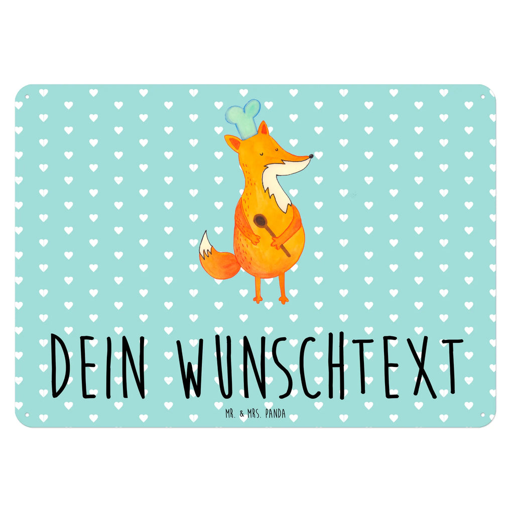 Personalisiertes Blechschild Fuchs Koch Blechschild, Metallschild, Geschenk Schild, Schild, Magnet-Metall-Schild, Deko Schild, Wandschild, Wand-Dekoration, Türschild, Fuchs, Füchse, Koch Geschenk, Küche Spruch, Küche Deko, Köche, Bäcker, Party Spruch, Spruch lustig, witzig