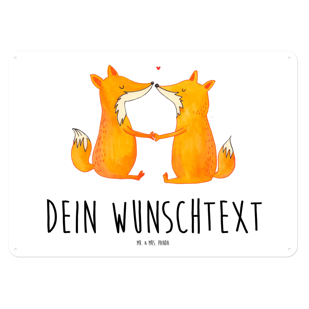 Personalisiertes Blechschild Füchse Liebe Blechschild, Metallschild, Geschenk Schild, Schild, Magnet-Metall-Schild, Deko Schild, Wandschild, Wand-Dekoration, Türschild, Fuchs, Füchse, Fox, Liebe, Liebespaar, Paar, Partner, Freundin, Freund, Ehe, Verlobte, Ehemann, Ehefrau, Liebesbeweis