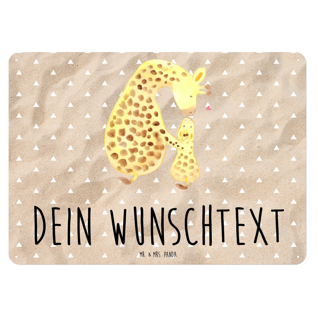 Personalisiertes Blechschild Giraffe Kind Blechschild, Metallschild, Geschenk Schild, Schild, Magnet-Metall-Schild, Deko Schild, Wandschild, Wand-Dekoration, Türschild, Afrika, Wildtiere, Giraffe, Kind, Mutter, Mama, Tochter, Sohn, Lieblingsmensch