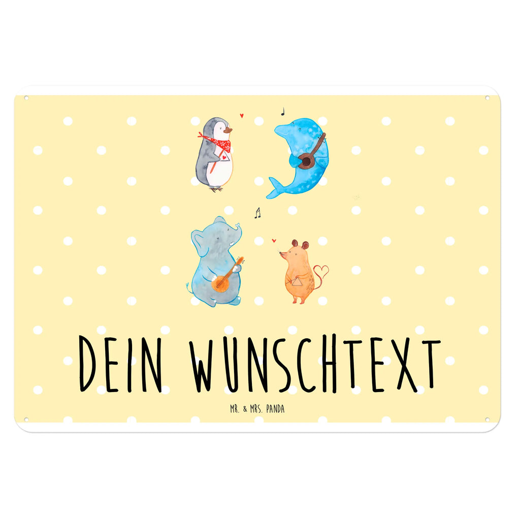 Personalisiertes Blechschild Big Band Blechschild, Metallschild, Geschenk Schild, Schild, Magnet-Metall-Schild, Deko Schild, Wandschild, Wand-Dekoration, Türschild, Tiermotive, Gute Laune, lustige Sprüche, Tiere, Hund, Pinguin, Maus, Elefant, Delfin, Gitarre, Band, Triangel, Musikanten, Musik