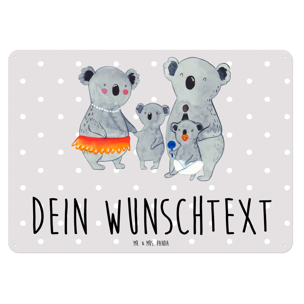 Personalisiertes Blechschild Koala Familie Blechschild, Metallschild, Geschenk Schild, Schild, Magnet-Metall-Schild, Deko Schild, Wandschild, Wand-Dekoration, Türschild, Familie, Vatertag, Muttertag, Bruder, Schwester, Mama, Papa, Oma, Opa, Koala, Koalas, Family, Kinder, Geschwister, Familienleben