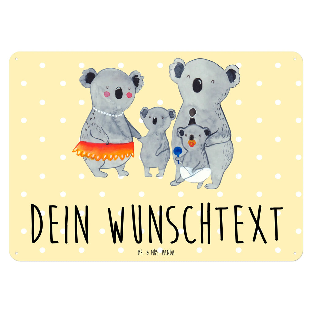 Personalisiertes Blechschild Koala Familie Blechschild, Metallschild, Geschenk Schild, Schild, Magnet-Metall-Schild, Deko Schild, Wandschild, Wand-Dekoration, Türschild, Familie, Vatertag, Muttertag, Bruder, Schwester, Mama, Papa, Oma, Opa, Koala, Koalas, Family, Kinder, Geschwister, Familienleben