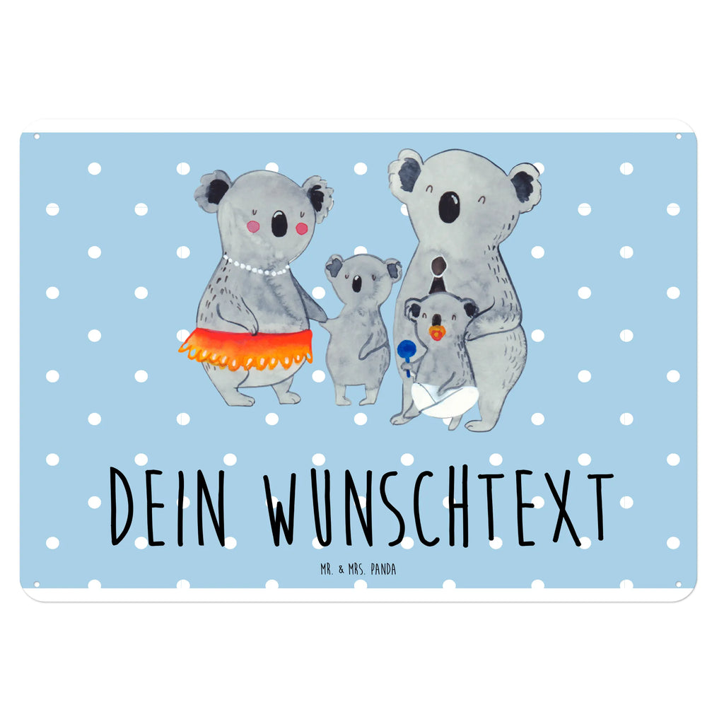 Personalisiertes Blechschild Koala Familie Blechschild, Metallschild, Geschenk Schild, Schild, Magnet-Metall-Schild, Deko Schild, Wandschild, Wand-Dekoration, Türschild, Familie, Vatertag, Muttertag, Bruder, Schwester, Mama, Papa, Oma, Opa, Koala, Koalas, Family, Kinder, Geschwister, Familienleben