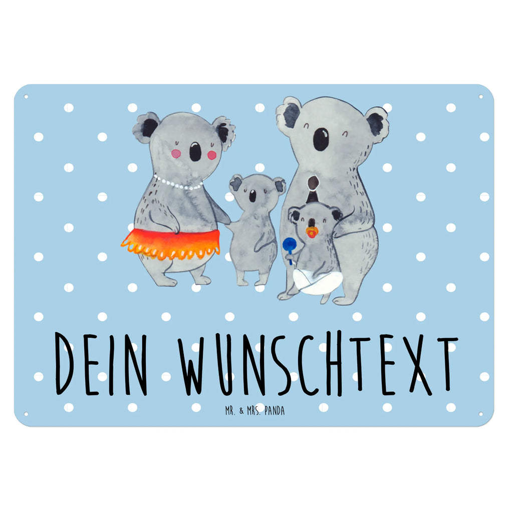 Personalisiertes Blechschild Koala Familie Blechschild, Metallschild, Geschenk Schild, Schild, Magnet-Metall-Schild, Deko Schild, Wandschild, Wand-Dekoration, Türschild, Familie, Vatertag, Muttertag, Bruder, Schwester, Mama, Papa, Oma, Opa, Koala, Koalas, Family, Kinder, Geschwister, Familienleben