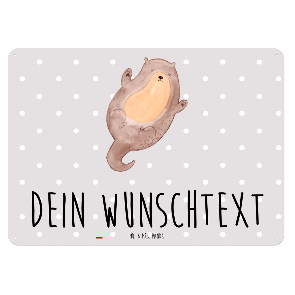 Personalisiertes Blechschild Otter Umarmen Blechschild, Metallschild, Geschenk Schild, Schild, Magnet-Metall-Schild, Deko Schild, Wandschild, Wand-Dekoration, Türschild, Otter, Fischotter, Seeotter, Otter Seeotter See Otter