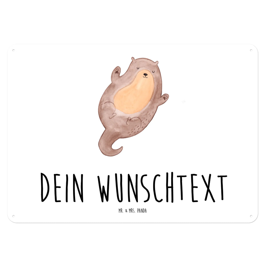 Personalisiertes Blechschild Otter Umarmen Blechschild, Metallschild, Geschenk Schild, Schild, Magnet-Metall-Schild, Deko Schild, Wandschild, Wand-Dekoration, Türschild, Otter, Fischotter, Seeotter, Otter Seeotter See Otter