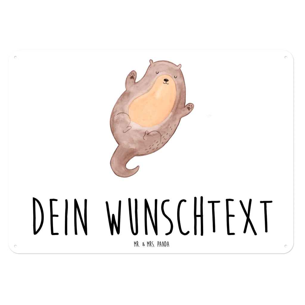 Personalisiertes Blechschild Otter Umarmen Blechschild, Metallschild, Geschenk Schild, Schild, Magnet-Metall-Schild, Deko Schild, Wandschild, Wand-Dekoration, Türschild, Otter, Fischotter, Seeotter, Otter Seeotter See Otter