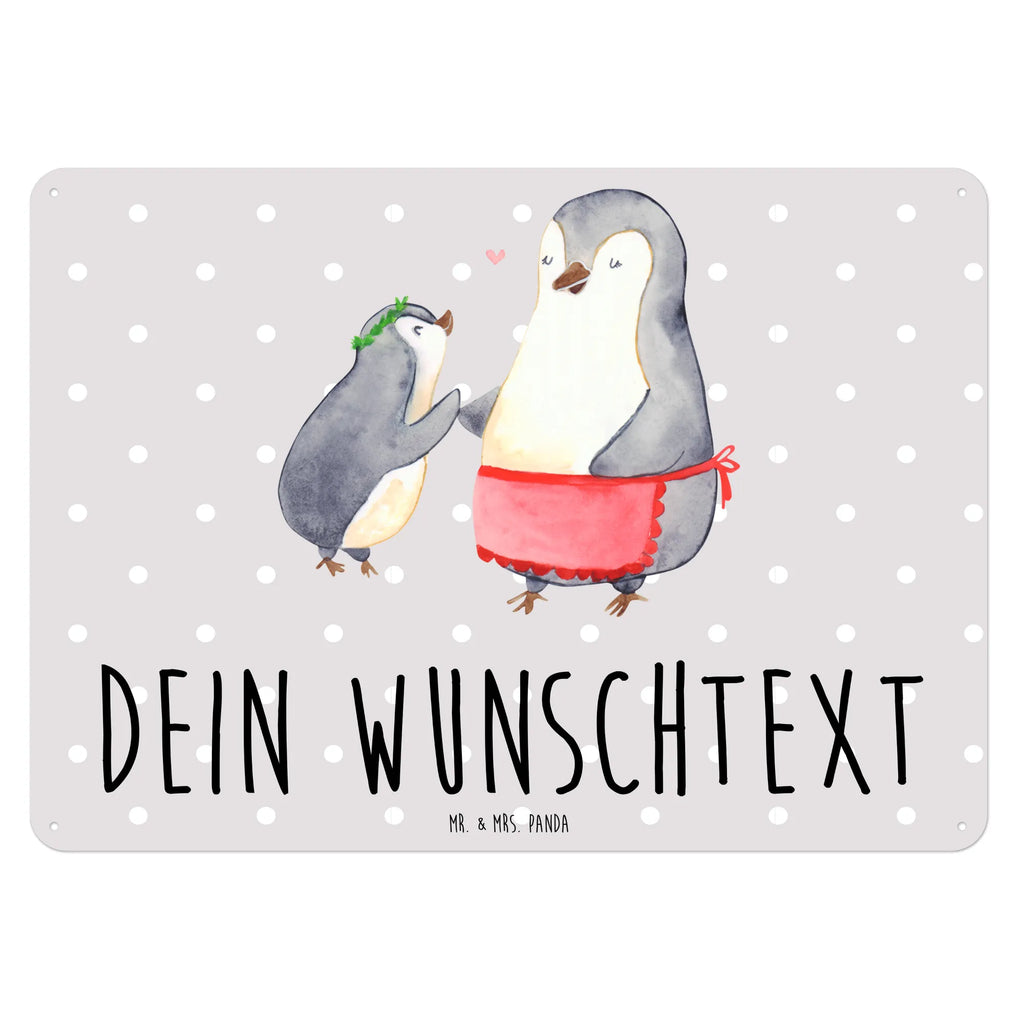 Personalisiertes Blechschild Pinguin mit Kind Blechschild, Metallschild, Geschenk Schild, Schild, Magnet-Metall-Schild, Deko Schild, Wandschild, Wand-Dekoration, Türschild, Familie, Vatertag, Muttertag, Bruder, Schwester, Mama, Papa, Oma, Opa, Geschenk, Mami, Mutti, Mutter, Geburststag