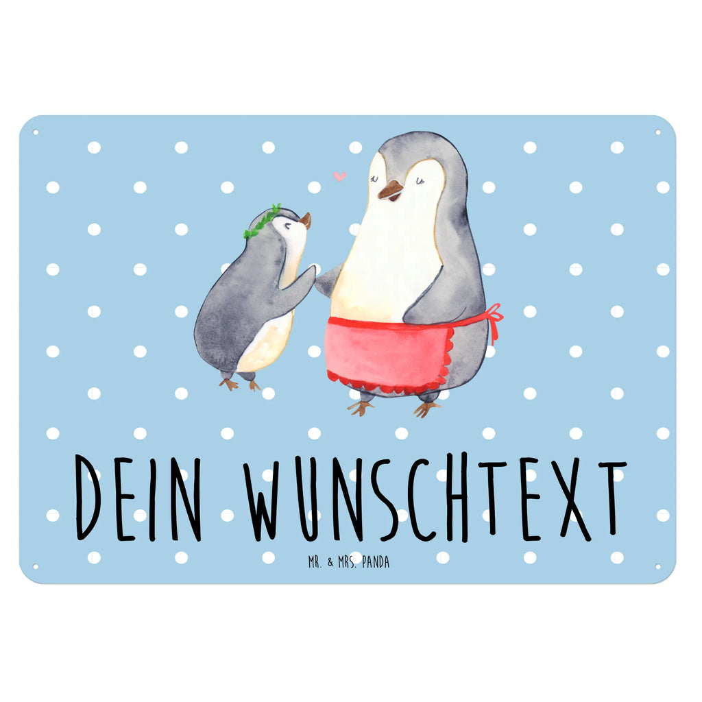 Personalisiertes Blechschild Pinguin mit Kind Blechschild, Metallschild, Geschenk Schild, Schild, Magnet-Metall-Schild, Deko Schild, Wandschild, Wand-Dekoration, Türschild, Familie, Vatertag, Muttertag, Bruder, Schwester, Mama, Papa, Oma, Opa, Geschenk, Mami, Mutti, Mutter, Geburststag