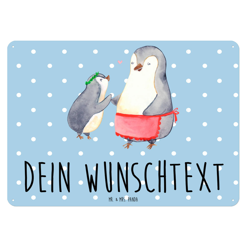 Personalisiertes Blechschild Pinguin mit Kind Blechschild, Metallschild, Geschenk Schild, Schild, Magnet-Metall-Schild, Deko Schild, Wandschild, Wand-Dekoration, Türschild, Familie, Vatertag, Muttertag, Bruder, Schwester, Mama, Papa, Oma, Opa, Geschenk, Mami, Mutti, Mutter, Geburststag