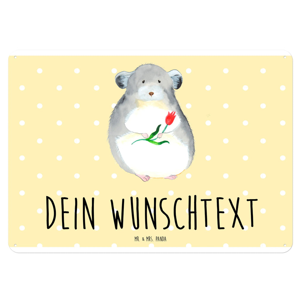 Personalisiertes Blechschild Chinchilla Blume Blechschild, Metallschild, Geschenk Schild, Schild, Magnet-Metall-Schild, Deko Schild, Wandschild, Wand-Dekoration, Türschild, Tiermotive, Gute Laune, lustige Sprüche, Tiere, Chinchilla, Chinchillas, Liebeskummer, Kummer, Depressionen, traurig sein, Chaos, Glücklichsein, Büro, Büroalltag