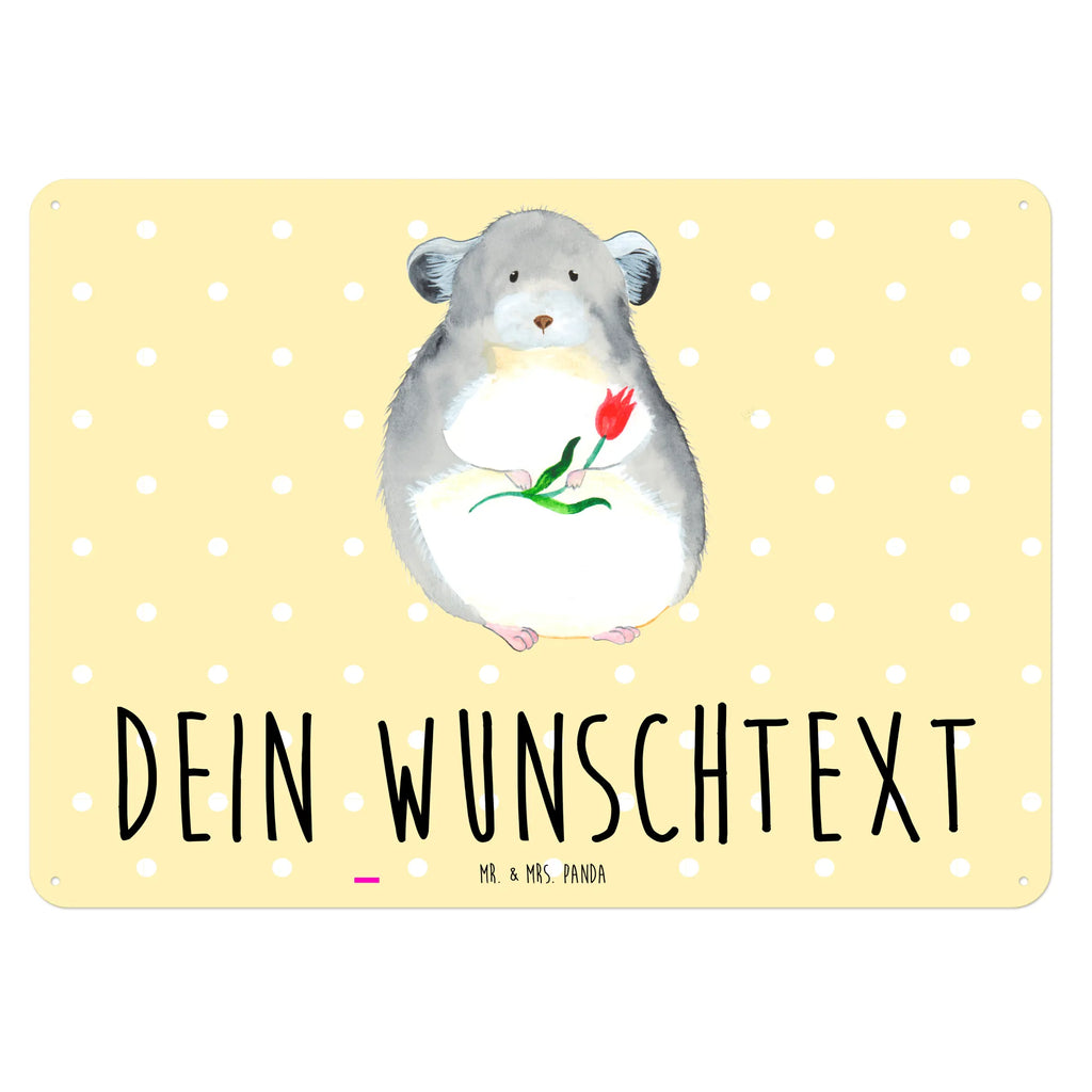 Personalisiertes Blechschild Chinchilla Blume Blechschild, Metallschild, Geschenk Schild, Schild, Magnet-Metall-Schild, Deko Schild, Wandschild, Wand-Dekoration, Türschild, Tiermotive, Gute Laune, lustige Sprüche, Tiere, Chinchilla, Chinchillas, Liebeskummer, Kummer, Depressionen, traurig sein, Chaos, Glücklichsein, Büro, Büroalltag