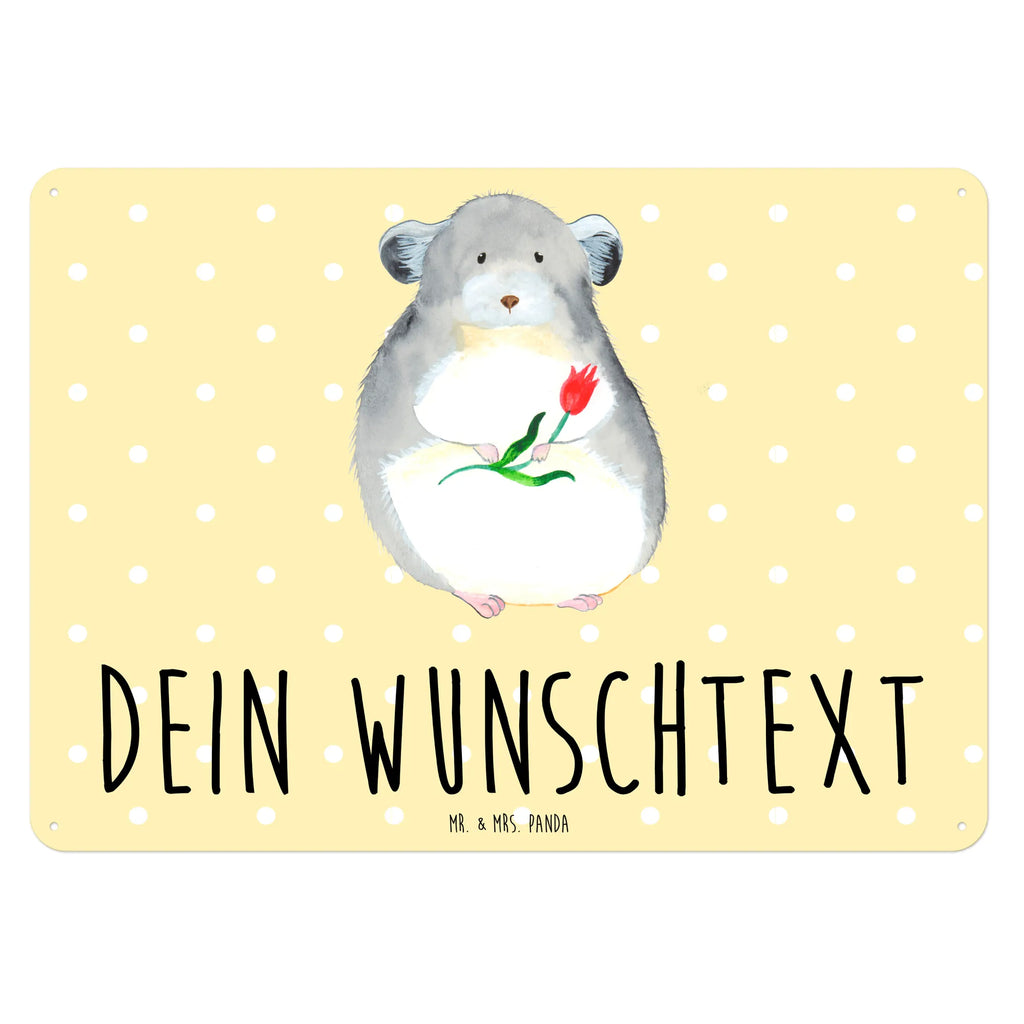 Personalisiertes Blechschild Chinchilla Blume Blechschild, Metallschild, Geschenk Schild, Schild, Magnet-Metall-Schild, Deko Schild, Wandschild, Wand-Dekoration, Türschild, Tiermotive, Gute Laune, lustige Sprüche, Tiere, Chinchilla, Chinchillas, Liebeskummer, Kummer, Depressionen, traurig sein, Chaos, Glücklichsein, Büro, Büroalltag