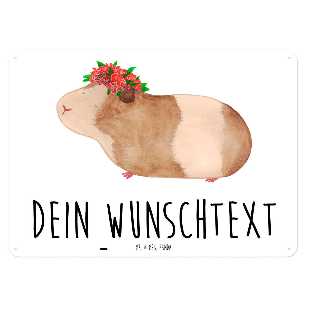 Personalisiertes Blechschild Meerschweinchen weise Blechschild, Metallschild, Geschenk Schild, Schild, Magnet-Metall-Schild, Deko Schild, Wandschild, Wand-Dekoration, Türschild, Tiermotive, Gute Laune, lustige Sprüche, Tiere, Meerschweinchen, Meerie, Meeries, Wunder, Blumenkind, Realität, Spruch, Weisheit, Motivation, Wunderland