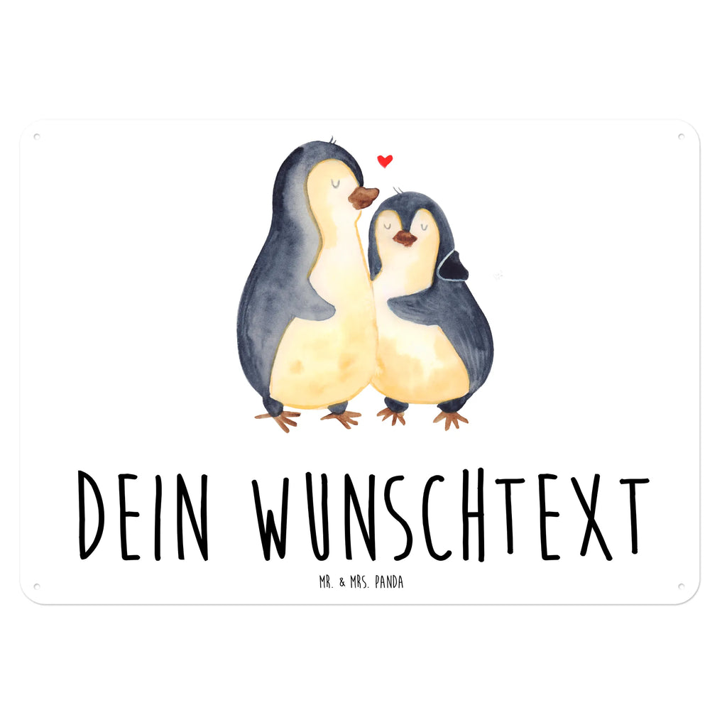 Personalisiertes Blechschild Pinguin umarmend Blechschild, Metallschild, Geschenk Schild, Schild, Magnet-Metall-Schild, Deko Schild, Wandschild, Wand-Dekoration, Türschild, Pinguin, Liebe, Liebespaar, Liebesbeweis, Liebesgeschenk, Verlobung, Jahrestag, Hochzeitstag, Hochzeit, Hochzeitsgeschenk