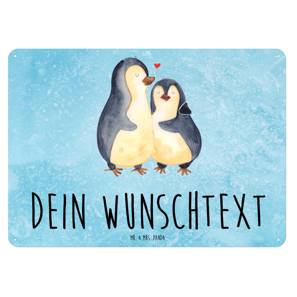 Personalisiertes Blechschild Pinguin umarmend Blechschild, Metallschild, Geschenk Schild, Schild, Magnet-Metall-Schild, Deko Schild, Wandschild, Wand-Dekoration, Türschild, Pinguin, Liebe, Liebespaar, Liebesbeweis, Liebesgeschenk, Verlobung, Jahrestag, Hochzeitstag, Hochzeit, Hochzeitsgeschenk