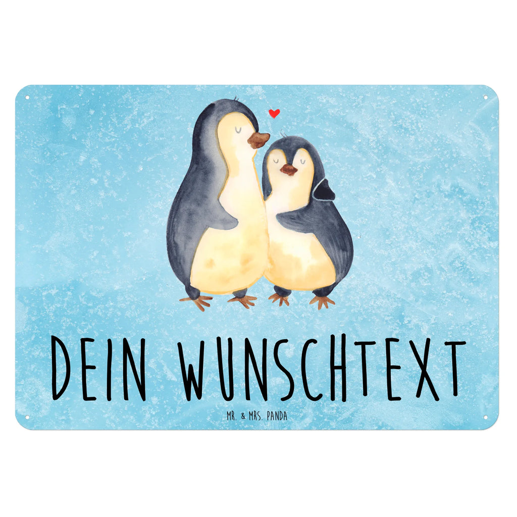 Personalisiertes Blechschild Pinguin umarmend Blechschild, Metallschild, Geschenk Schild, Schild, Magnet-Metall-Schild, Deko Schild, Wandschild, Wand-Dekoration, Türschild, Pinguin, Liebe, Liebespaar, Liebesbeweis, Liebesgeschenk, Verlobung, Jahrestag, Hochzeitstag, Hochzeit, Hochzeitsgeschenk