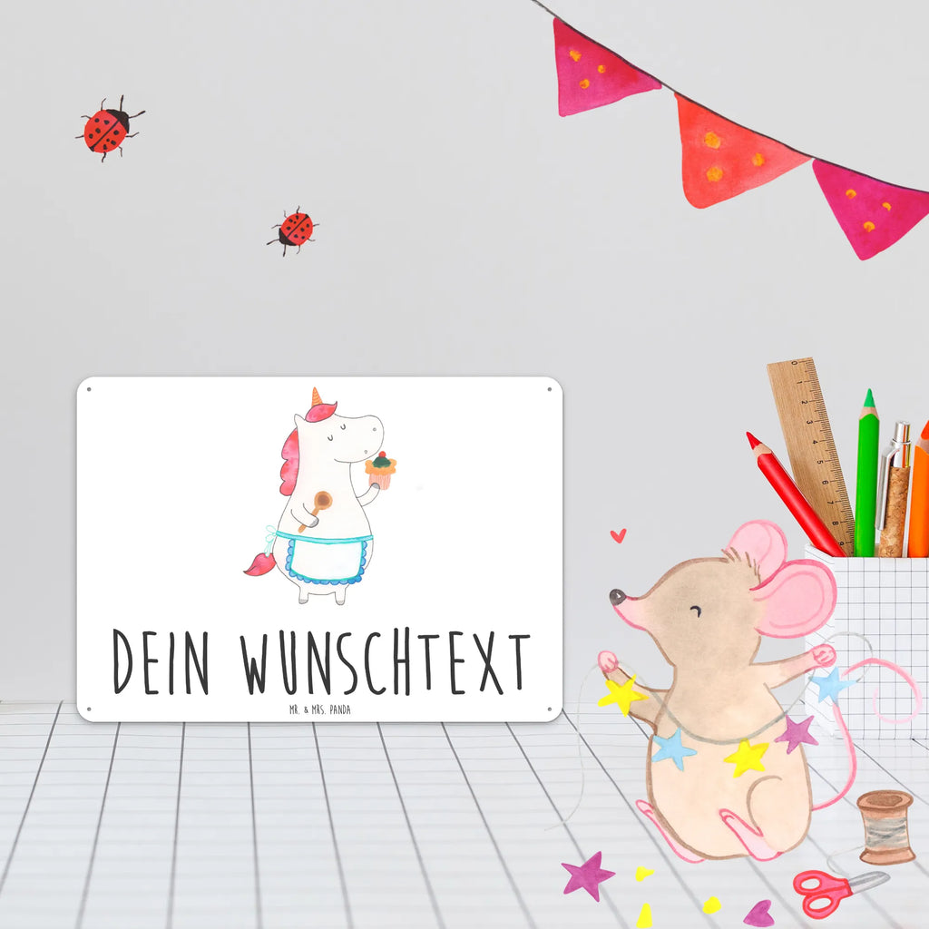 Personalisiertes Blechschild Einhorn Küchenfee Blechschild, Metallschild, Geschenk Schild, Schild, Magnet-Metall-Schild, Deko Schild, Wandschild, Wand-Dekoration, Türschild, Einhorn, Einhörner, Einhorn Deko, Pegasus, Unicorn, backen, Muffin, Motivation, Träumer, träumen, Bäckerin, Hobbykoch, Koch, Torte, Kuchen