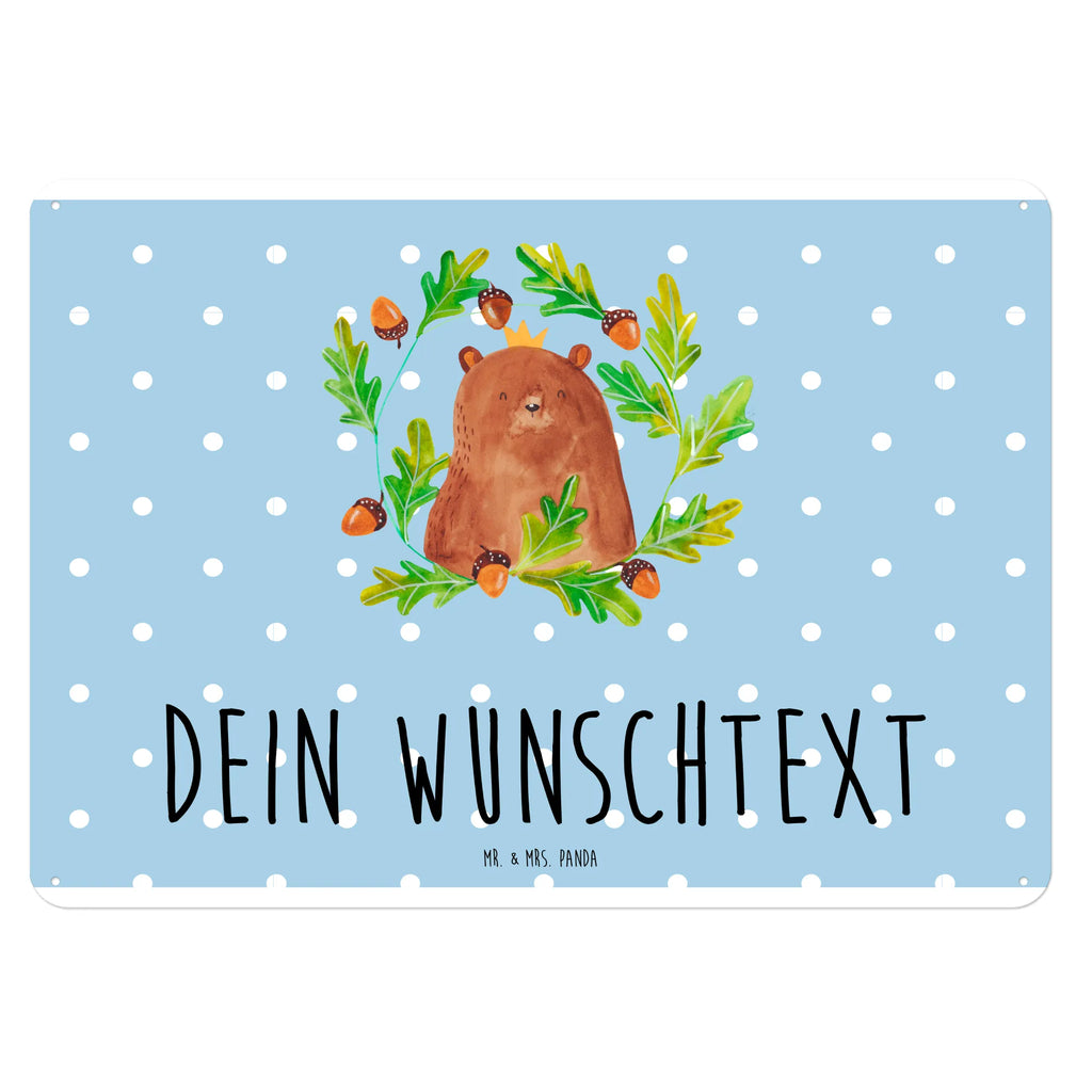 Personalisiertes Blechschild Bär König Blechschild, Metallschild, Geschenk Schild, Schild, Magnet-Metall-Schild, Deko Schild, Wandschild, Wand-Dekoration, Türschild, Bär, Teddy, Teddybär, Papa, Papa Bär, bester Vater, bester Papa, weltbester Papa, Vatertag, Vater, Dad, Daddy, Papi