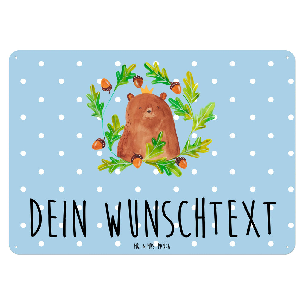 Personalisiertes Blechschild Bär König Blechschild, Metallschild, Geschenk Schild, Schild, Magnet-Metall-Schild, Deko Schild, Wandschild, Wand-Dekoration, Türschild, Bär, Teddy, Teddybär, Papa, Papa Bär, bester Vater, bester Papa, weltbester Papa, Vatertag, Vater, Dad, Daddy, Papi