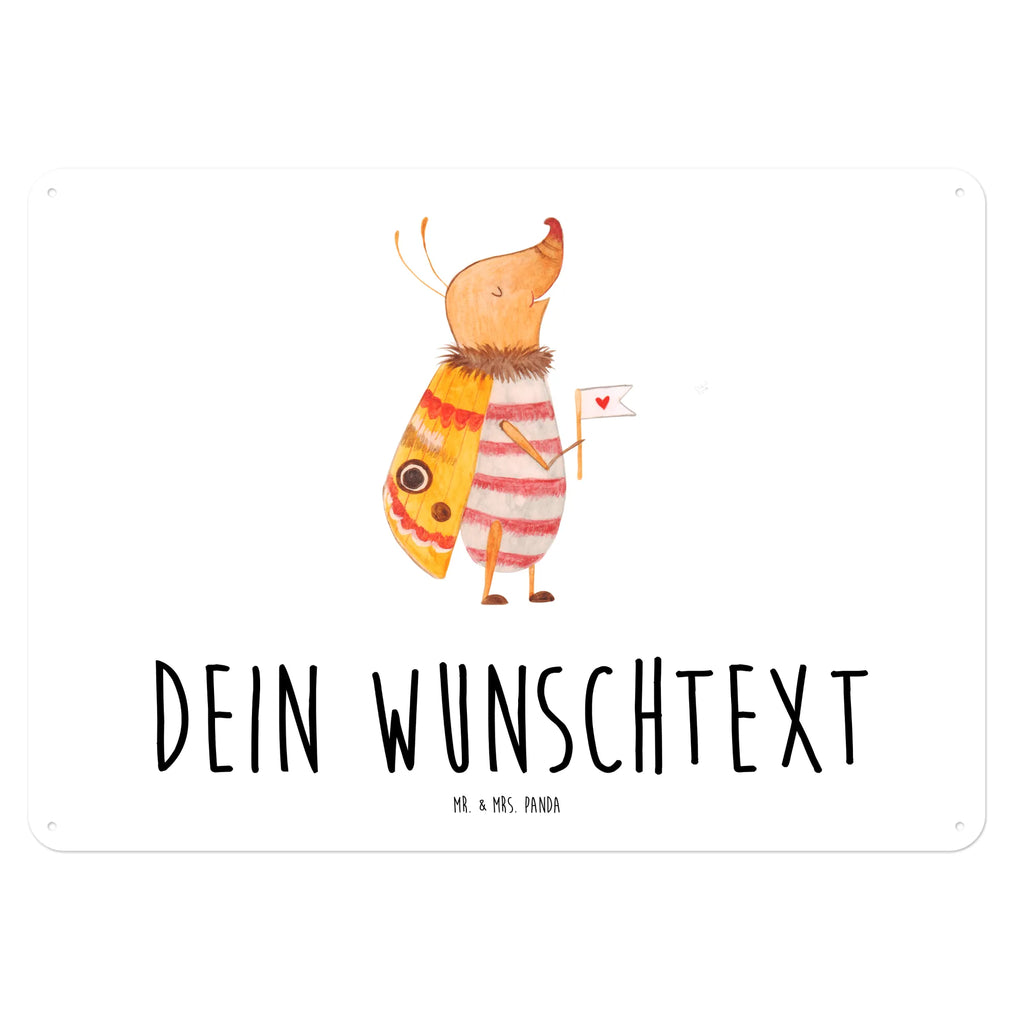 Personalisiertes Blechschild Nachtfalter mit Fähnchen Blechschild, Metallschild, Geschenk Schild, Schild, Magnet-Metall-Schild, Deko Schild, Wandschild, Wand-Dekoration, Türschild, Tiermotive, Gute Laune, lustige Sprüche, Tiere, Nachtfalter, Käfer, Spruch lustig, Spruch witzig, süß, niedlich, Küche Deko, Was kostet die Welt