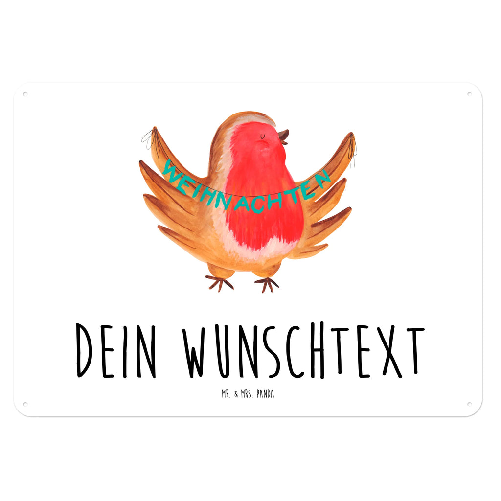 Personalisiertes Blechschild Rotkehlchen Weihnachten Blechschild, Metallschild, Geschenk Schild, Schild, Magnet-Metall-Schild, Deko Schild, Wandschild, Wand-Dekoration, Türschild, Winter, Weihnachten, Weihnachtsdeko, Nikolaus, Advent, Heiligabend, Wintermotiv, Frohe Weihnachten, Weihnachtsmotiv, Weihnachtsgruß, Vogel, xmas