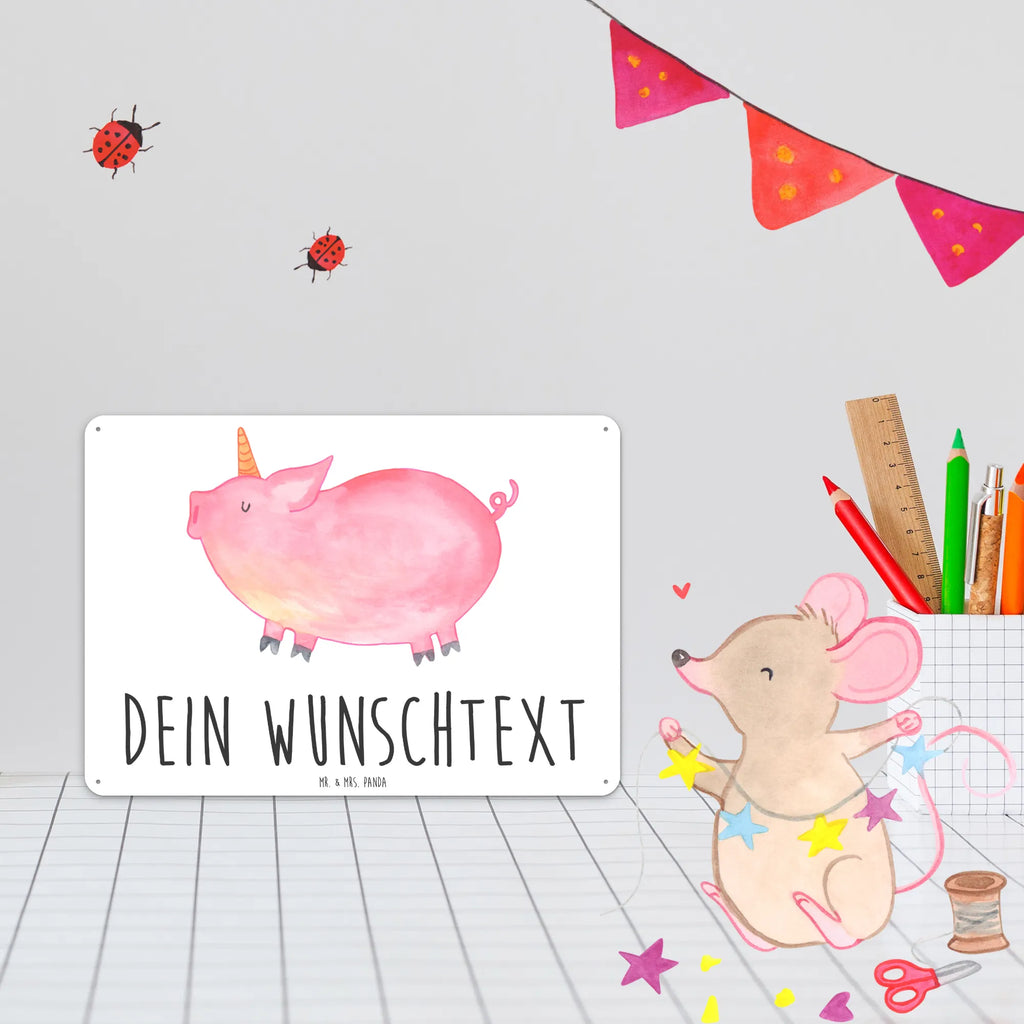 Personalisiertes Blechschild Einhorn Schweinhorn Blechschild, Metallschild, Geschenk Schild, Schild, Magnet-Metall-Schild, Deko Schild, Wandschild, Wand-Dekoration, Türschild, Einhorn, Einhörner, Einhorn Deko, Pegasus, Unicorn, Party, Spaß, Schwein, Schweinhorn, Bauer, witzig. lustig, Spruch, geschenk, Pig, Piggy, funny, english, englisch