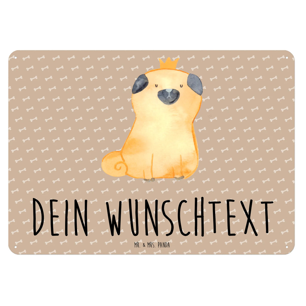 Personalisiertes Blechschild Mops Krone Blechschild, Metallschild, Geschenk Schild, Schild, Magnet-Metall-Schild, Deko Schild, Wandschild, Wand-Dekoration, Türschild, Hund, Hundemotiv, Haustier, Hunderasse, Tierliebhaber, Hundebesitzer, Sprüche, Mops, allergisch, kinderlos, Hausregel, Hundebesitzer. Spruch, lustig